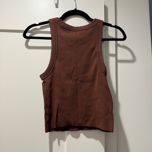 Aerie Brown Ribbed Tank Top - Picture 4 of 4